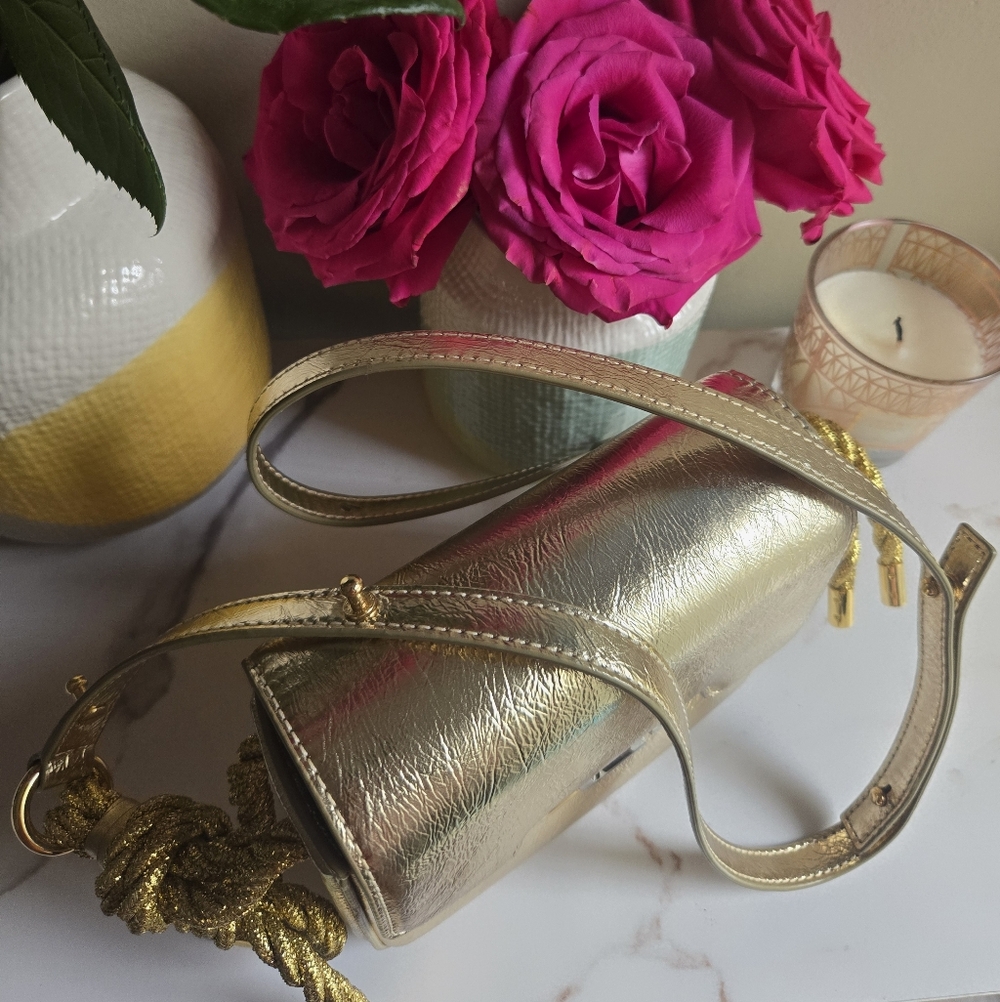 EUC Marc Jacobs J-Link Mini Metallic Gold Crossbody Shoulder Mini Bag - Picture 11 of 11